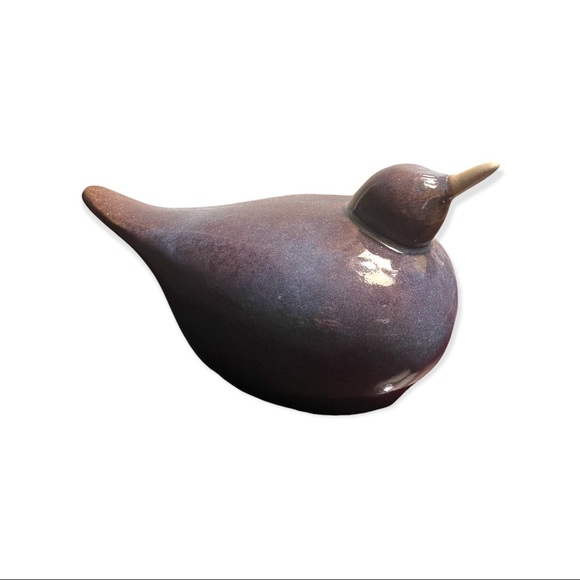 Large Ceramic Bird  Multicolored Blue Glazed Bird Figurine -- Host Pick! - Picture 2 of 8